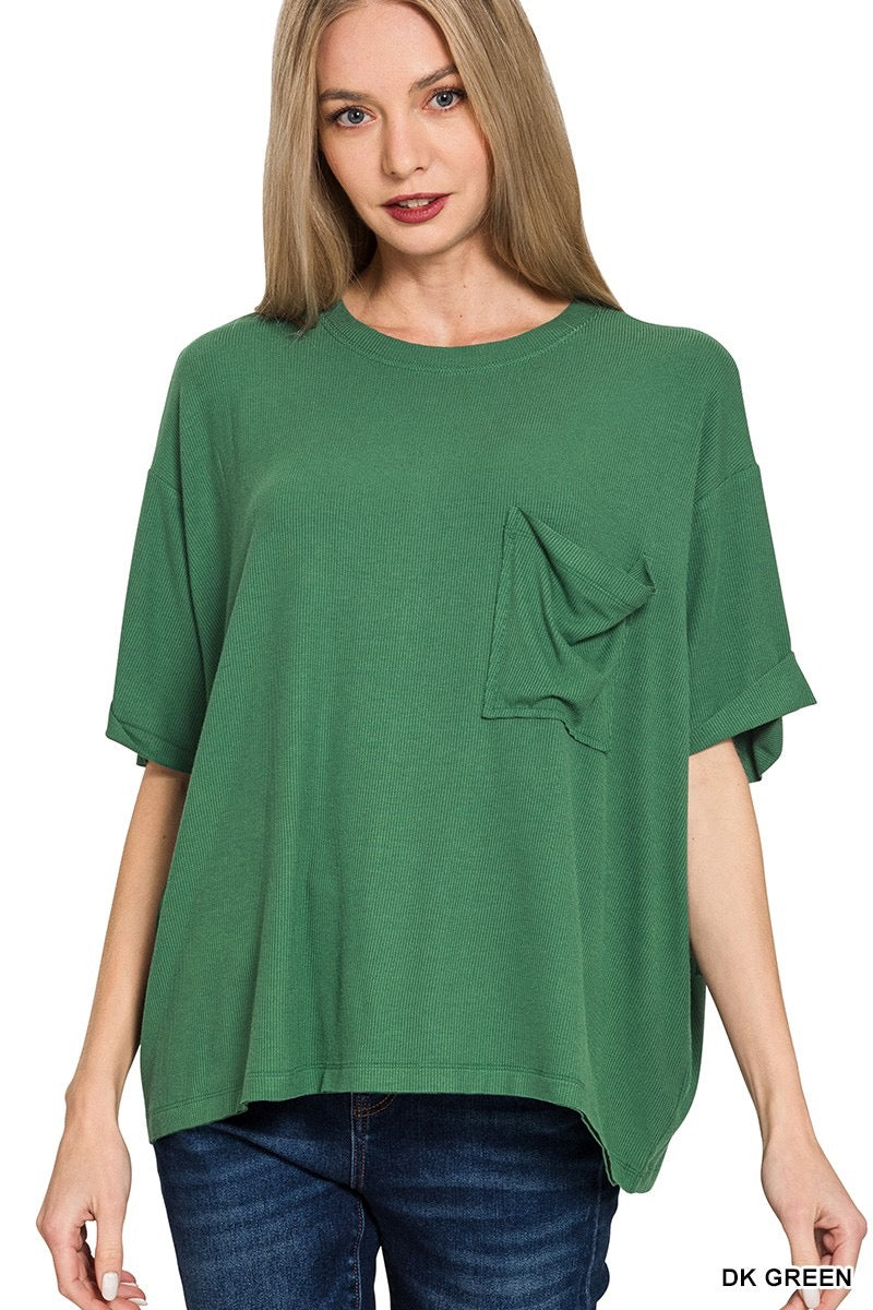 Ribbed Pocket Tees