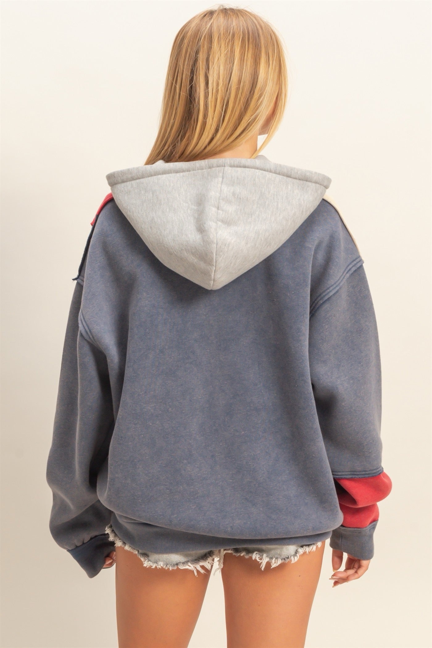 Colorblock Zip Up Sweatshirt