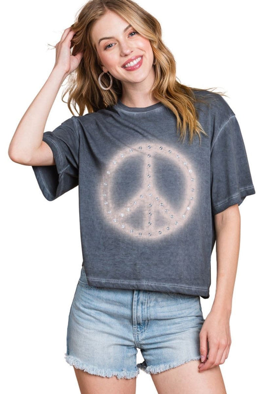 Peace Puff Print Graphic Tee