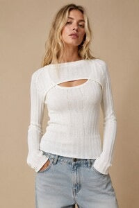PeekAboo Cable Knit Top