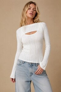 PeekAboo Cable Knit Top