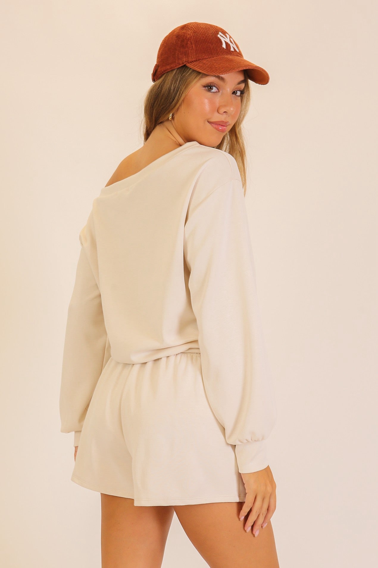 Off Shoulder Shorts Set