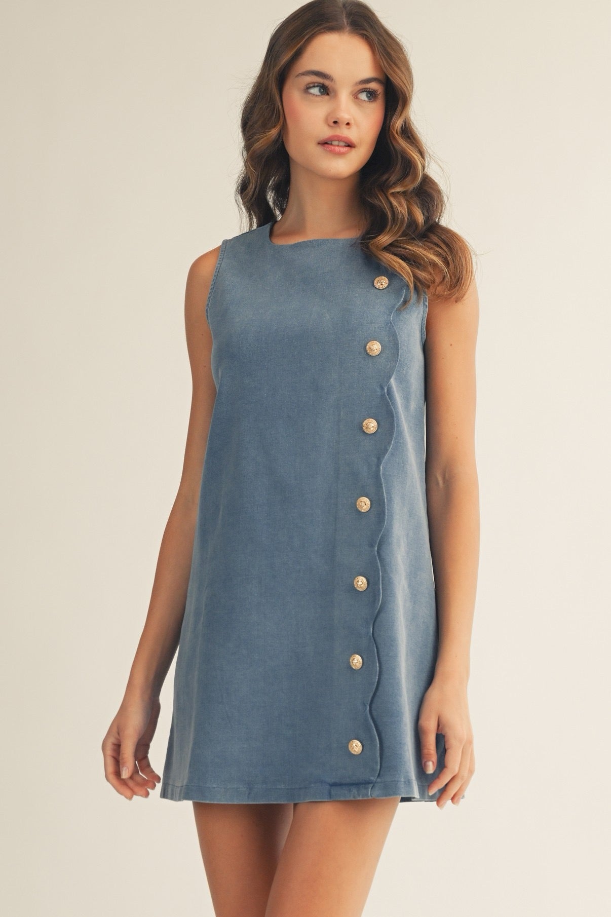 Vintage Wash Button Dress