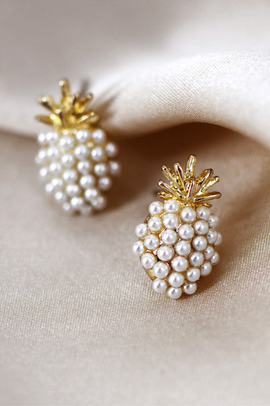 Pineapple Pearl Studs