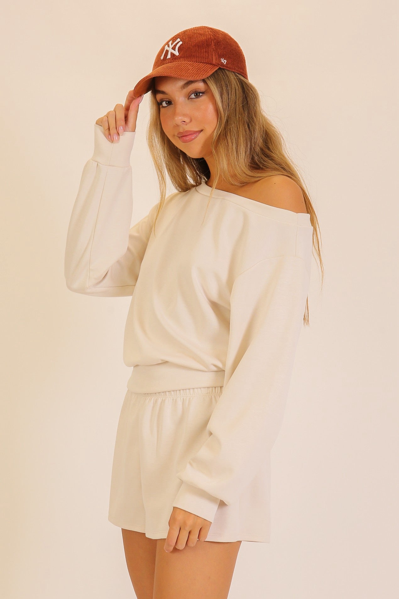 Off Shoulder Shorts Set