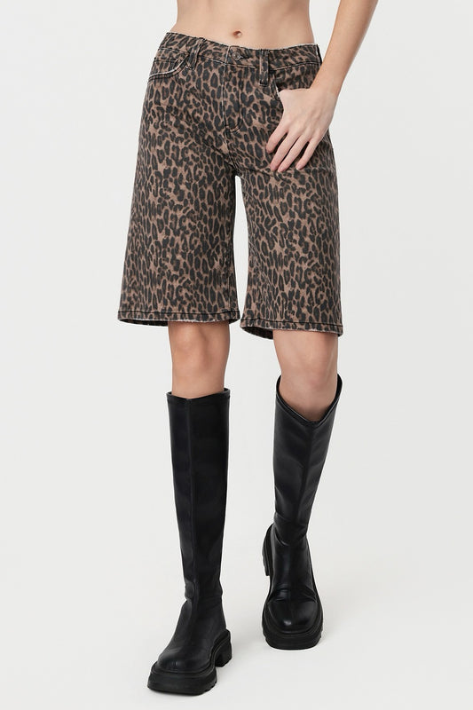Leopard Denim Jorts