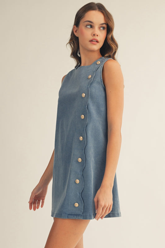 Vintage Wash Button Dress