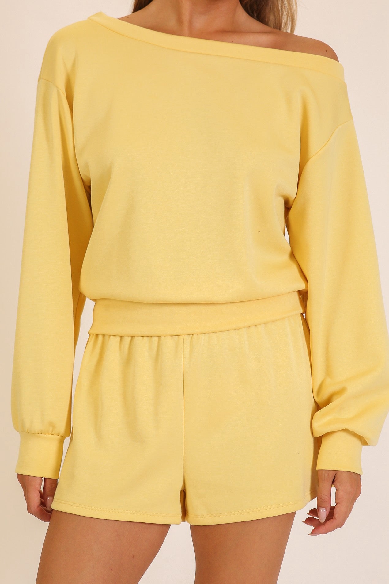 Off Shoulder Shorts Set