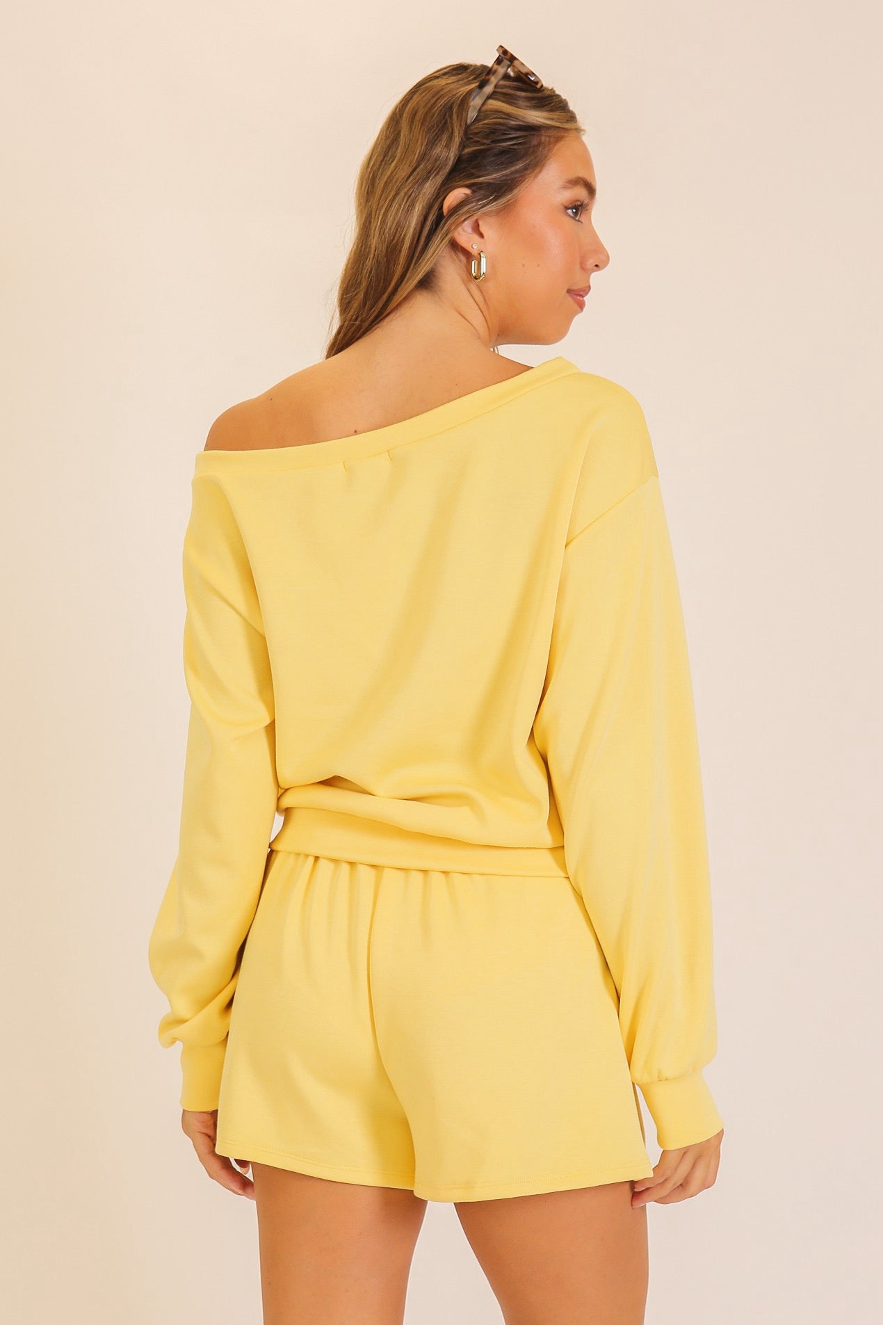 Off Shoulder Shorts Set