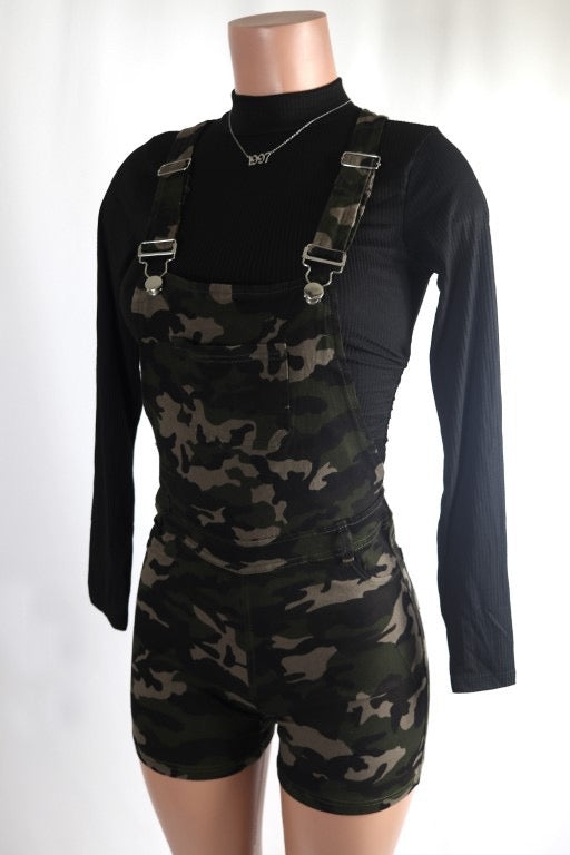 Camo Overall Romper