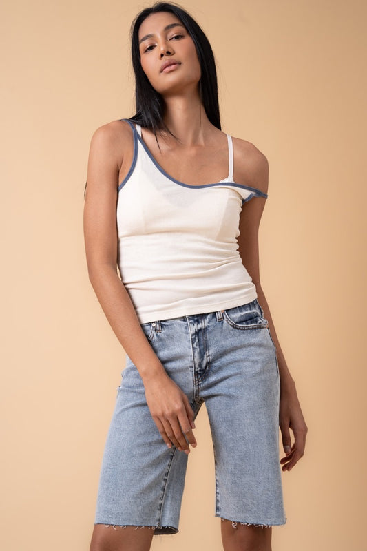 Acid Denim Bermuda Shorts