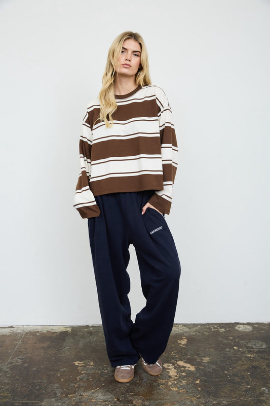 Soft Striped Long Sleeve Top
