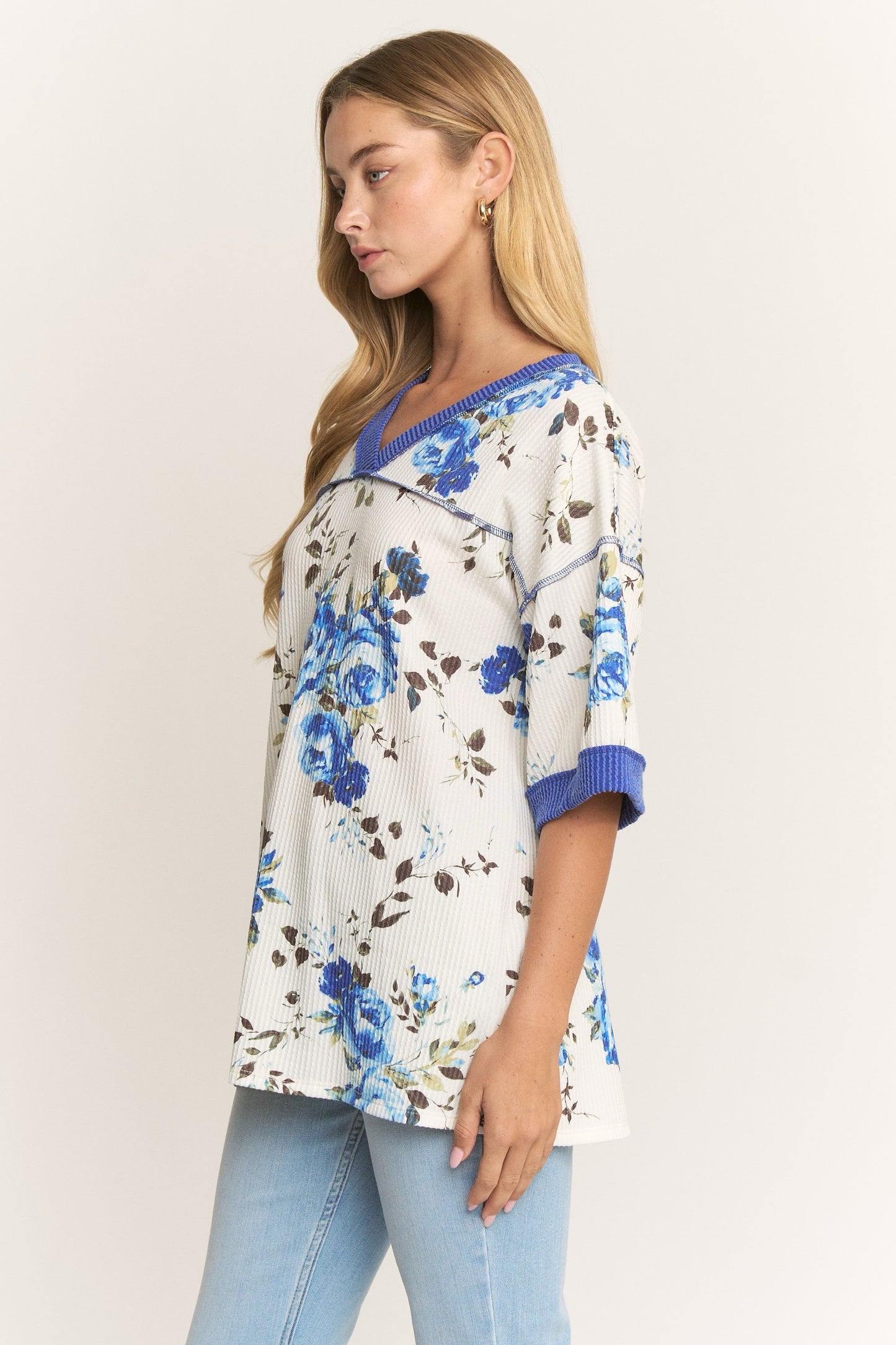 Bold Contrast Floral Top