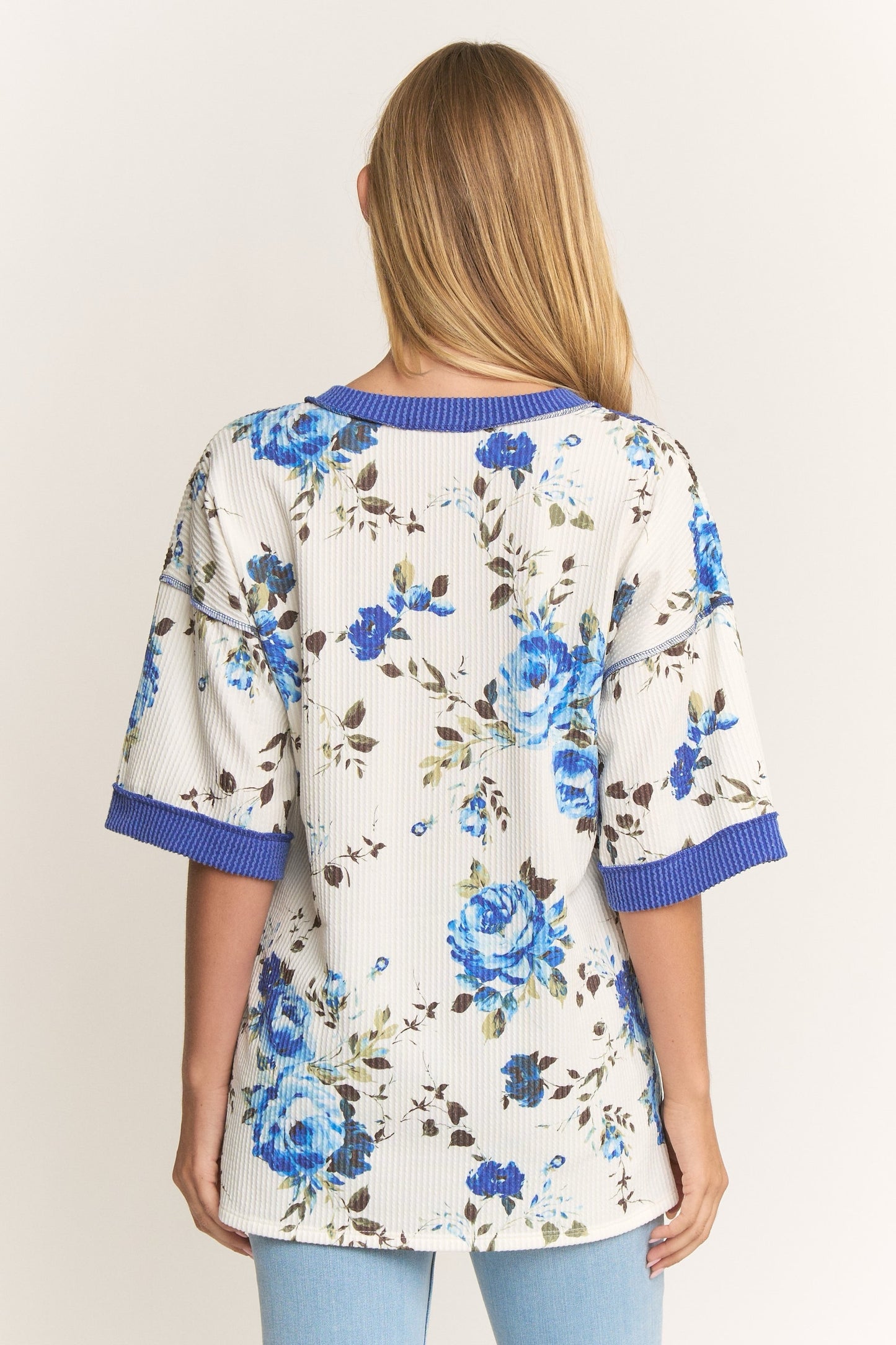 Bold Contrast Floral Top