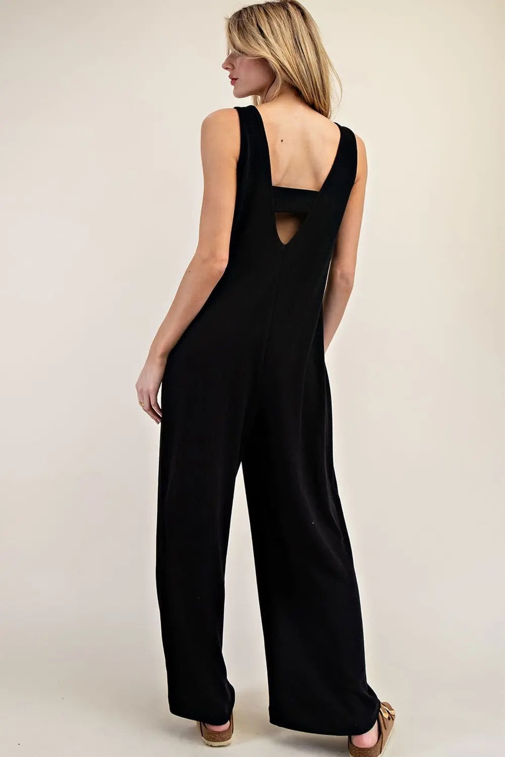 Black Button Down Jumpsuit