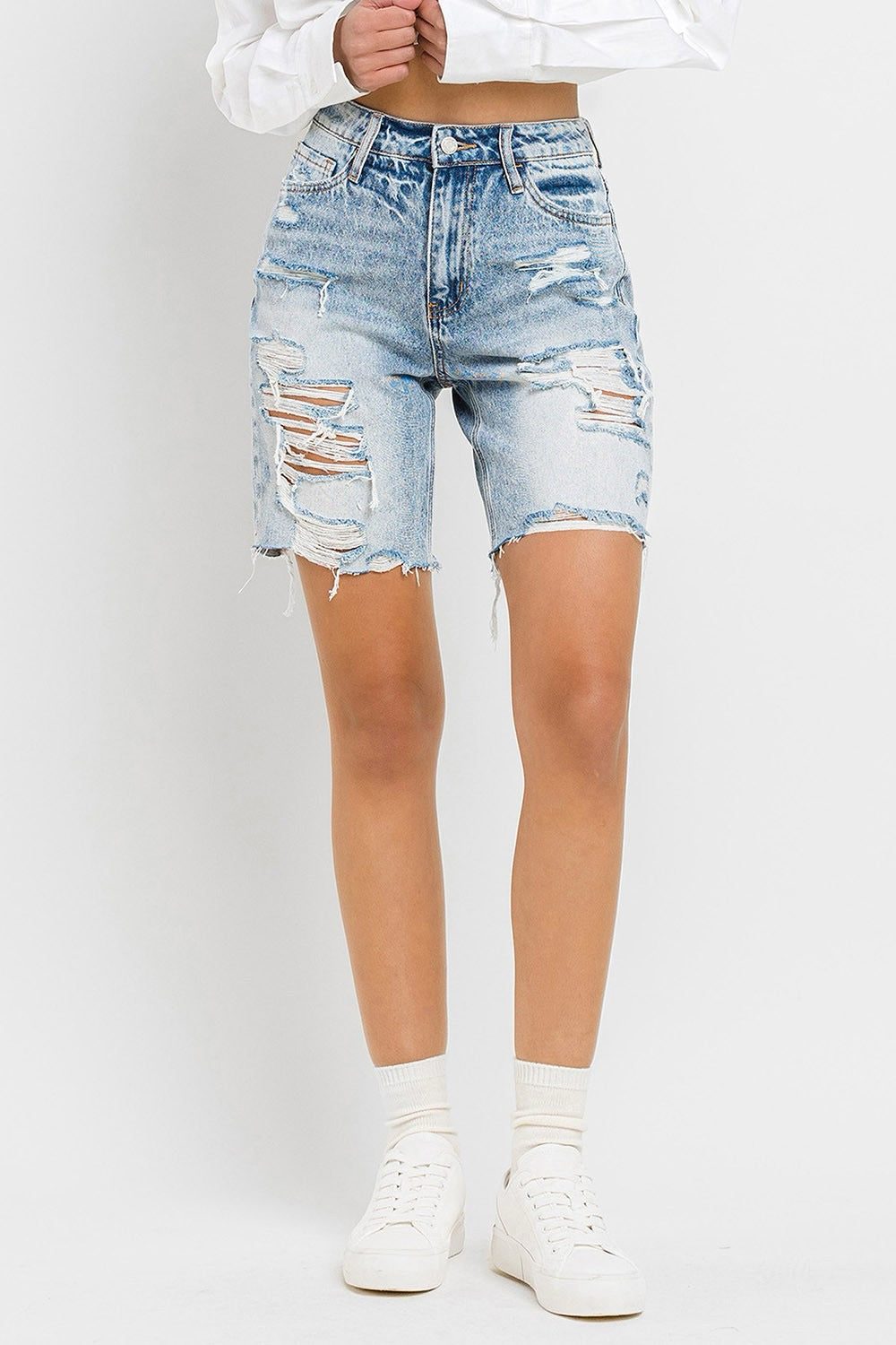 Destroyed Bermuda Shorts