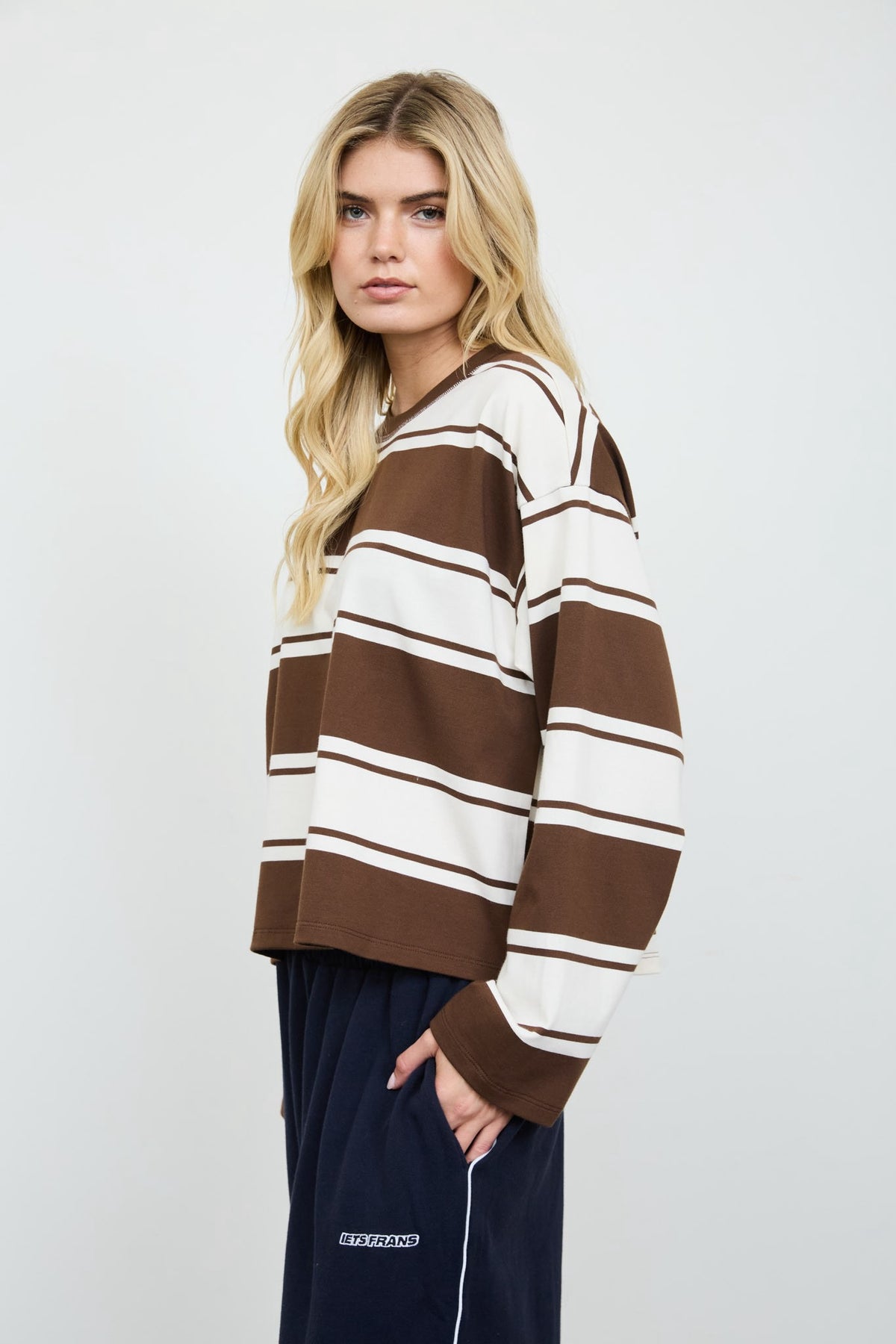 Soft Striped Long Sleeve Top