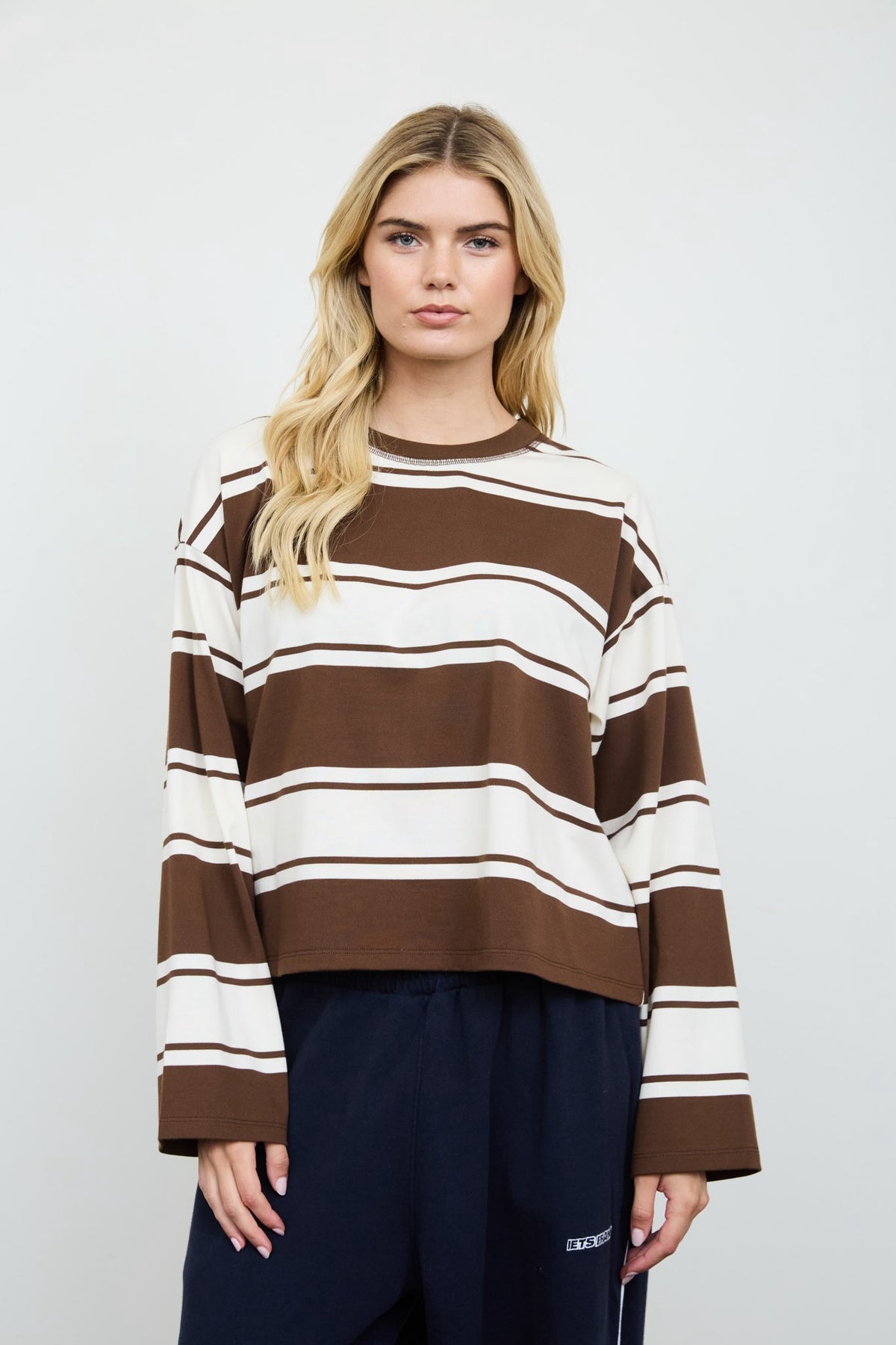 Soft Striped Long Sleeve Top