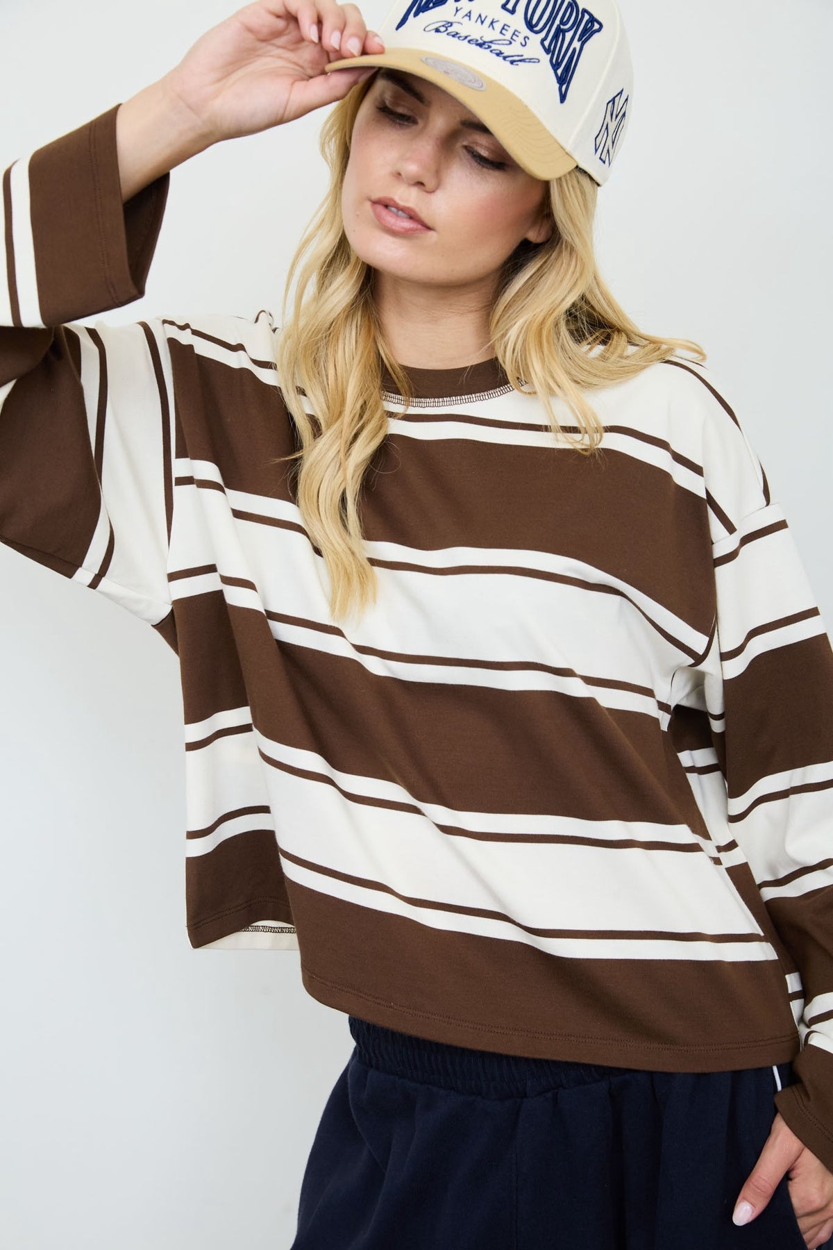 Soft Striped Long Sleeve Top