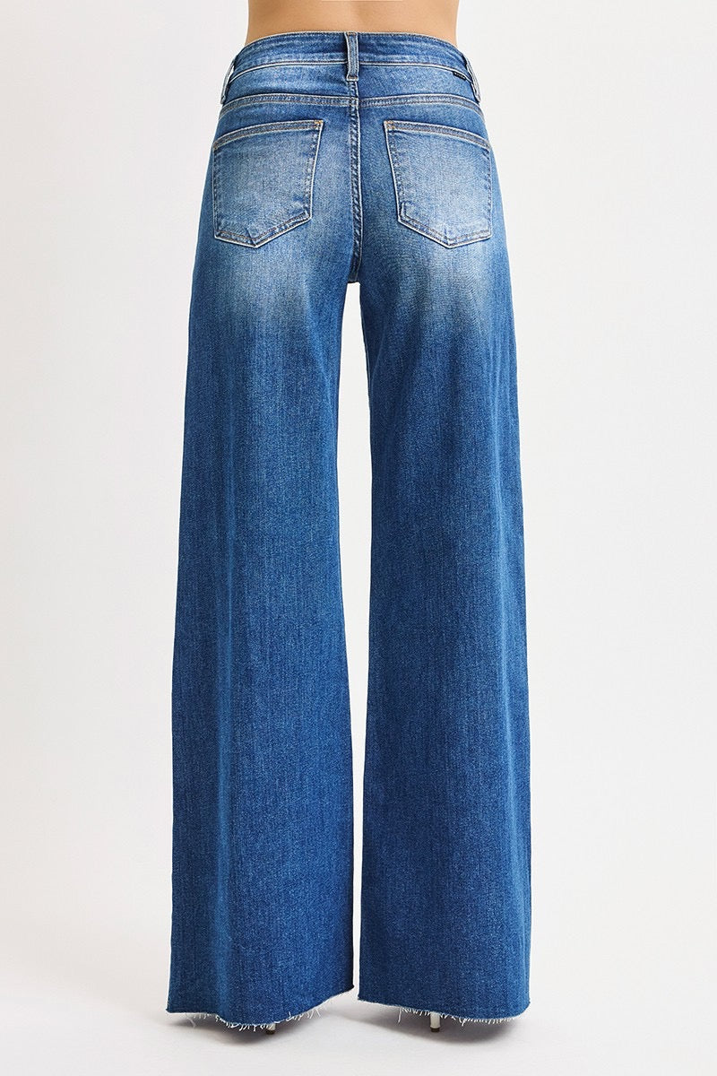 Risen Dark Wash Palazzo Denim