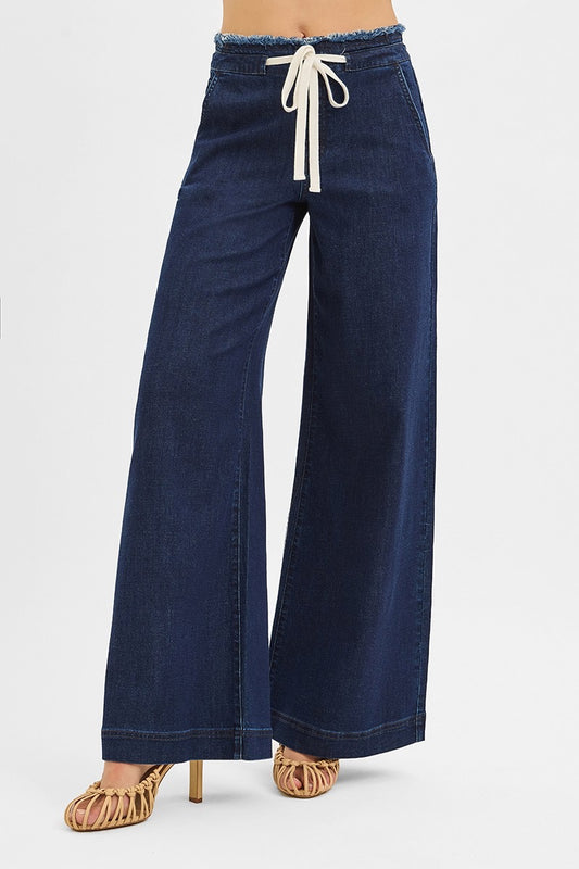 Risen Wide Leg Drawstring Pants