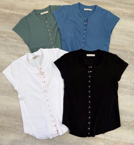 Full Snap Button Thermal Top