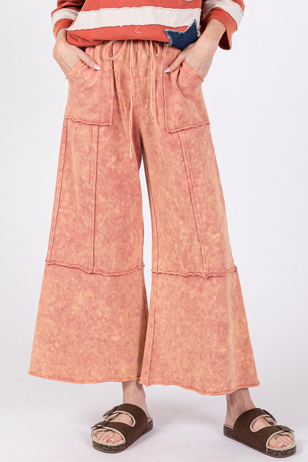 Mineral Wash Terry Knit Pants