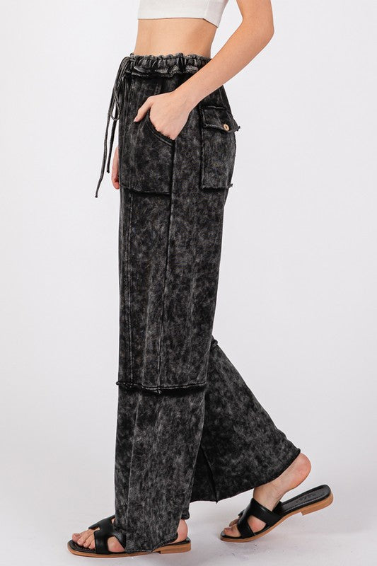 Mineral Wash Terry Knit Pants